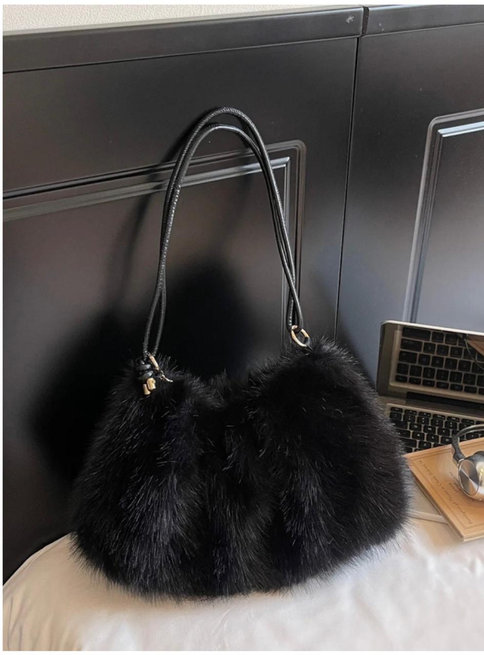 Fuzzy Flair Shoulder Bag