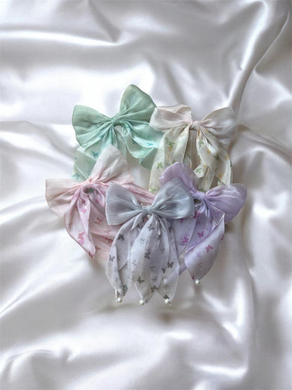 Bowknot Butterfly Printed  Hairpin