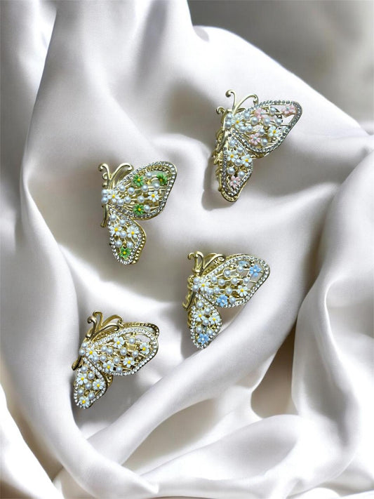 Floral Butterfly Hair Clip