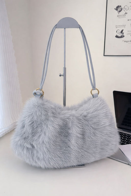 Fuzzy Flair Shoulder Bag