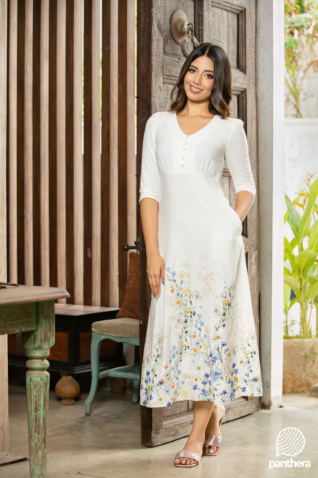Boarder Printed Casual Dress
