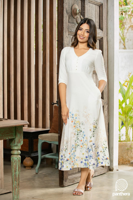 Boarder Printed Casual Dress