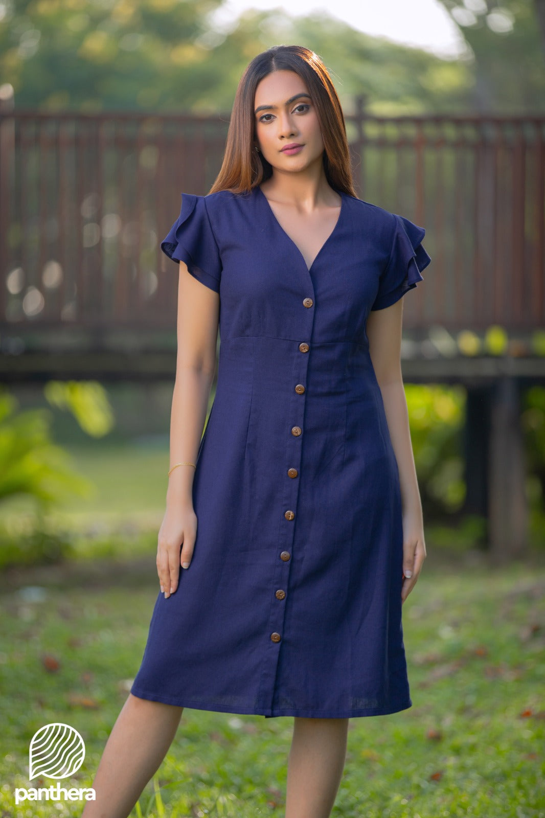 Casual Linen Midi Dress