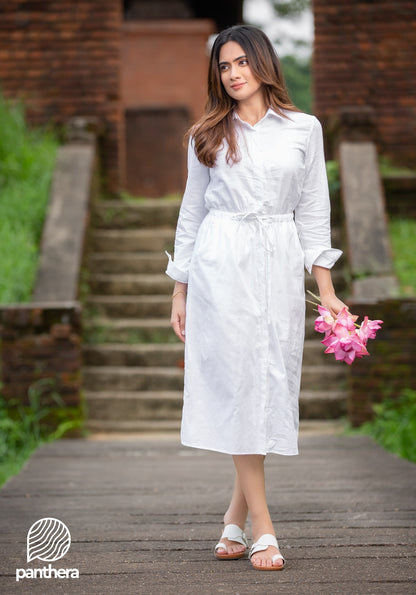 White&nbsp;Linen Dress