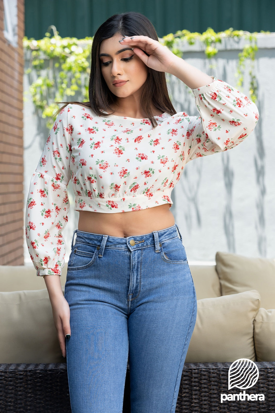 Floral Printed Casual Crop Top