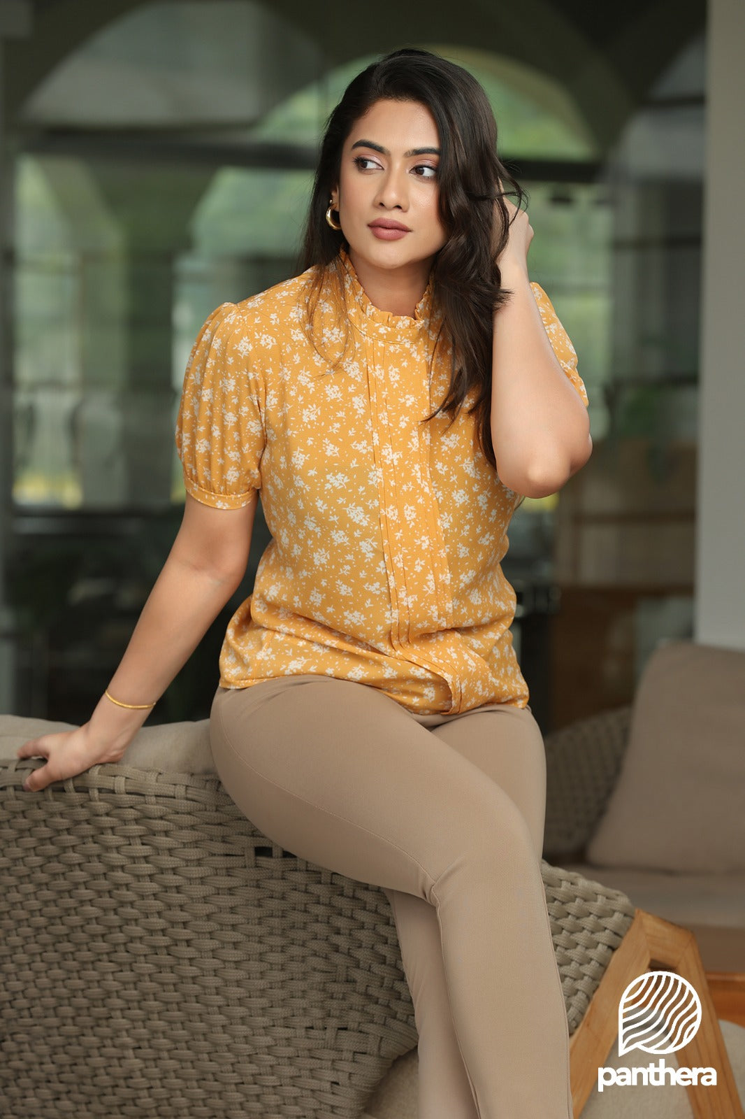 Floral Printed High neck Top