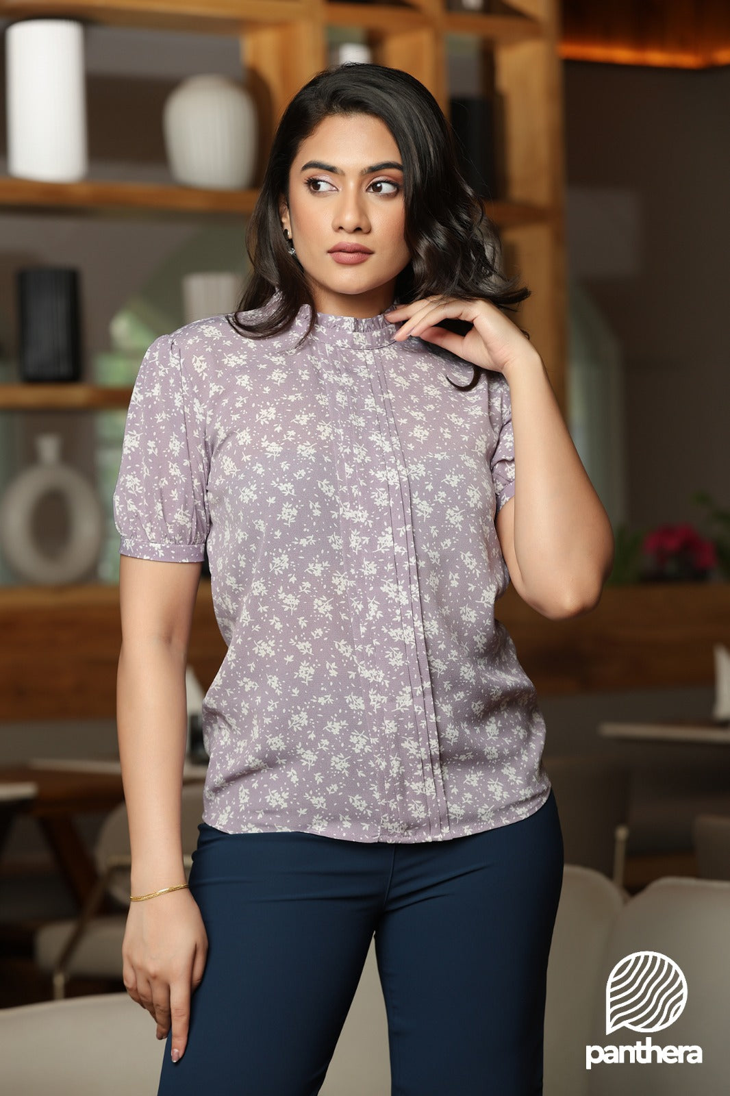 Floral Printed High neck Top