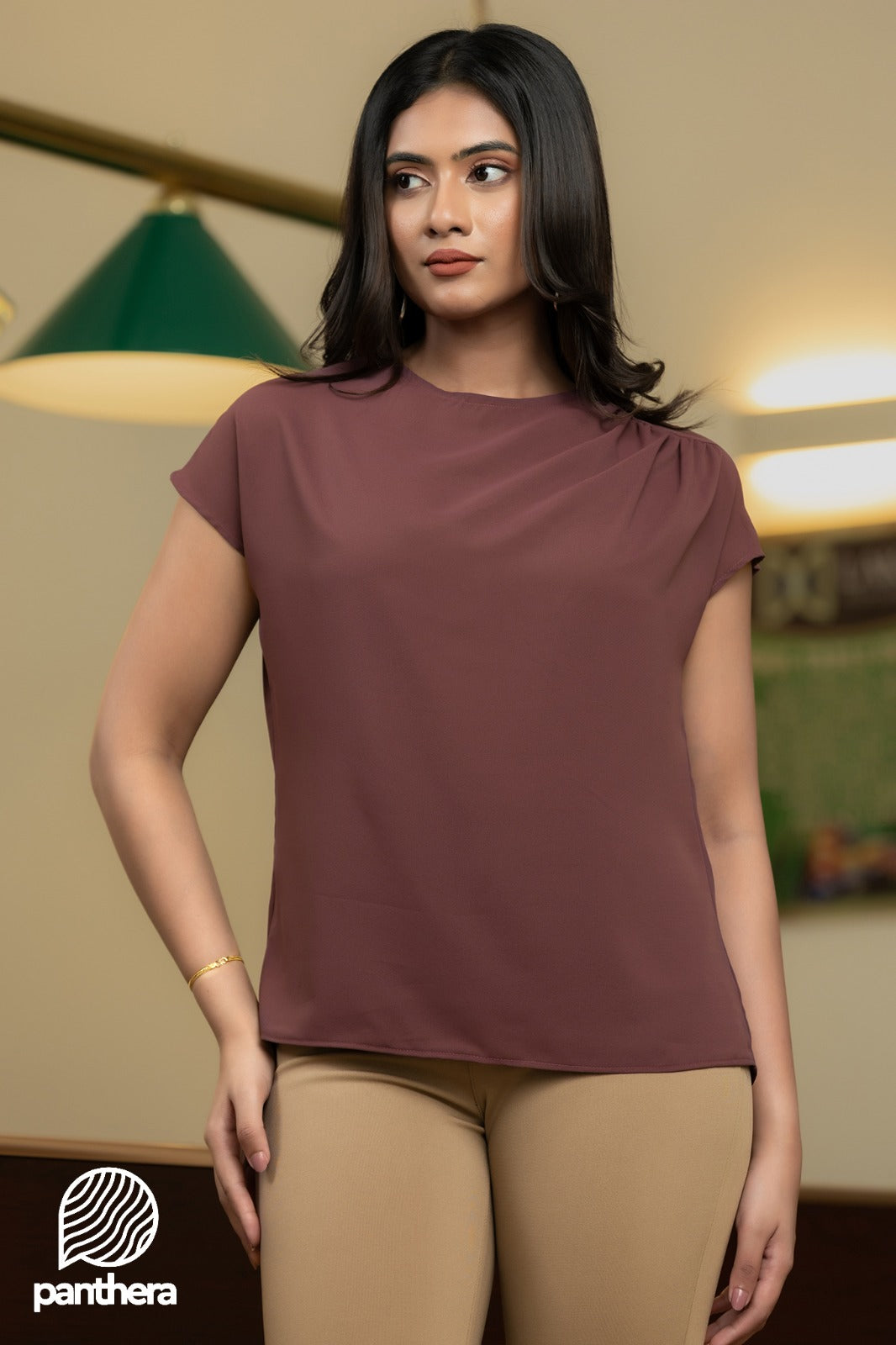 Shoulder gathering Top