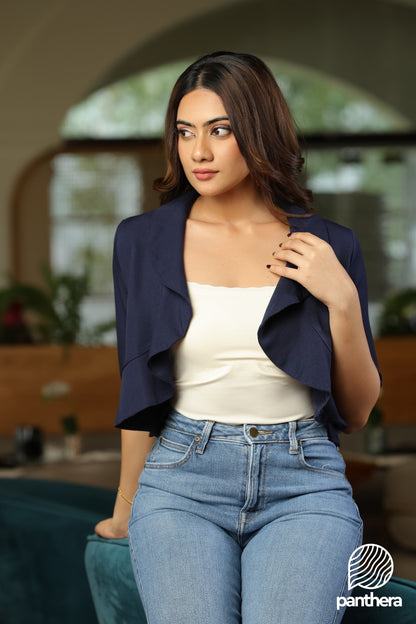 Frill Detail Over Coat