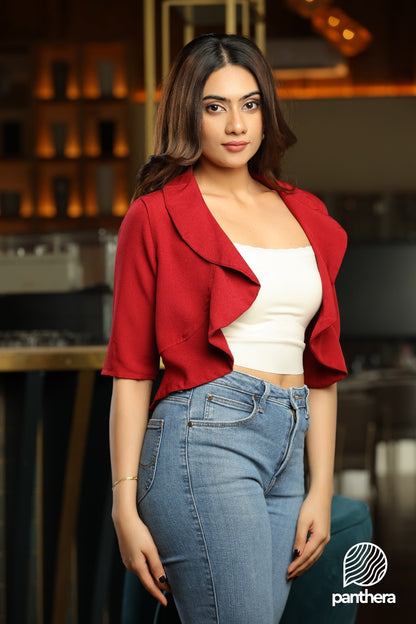 Frill Detail Over Coat