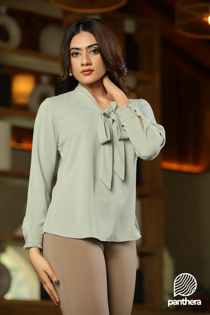 Serene Tie-Neck Blouse