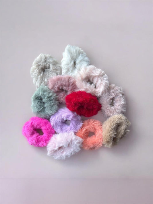 Trendy Fuzzy Hair Scrunchies