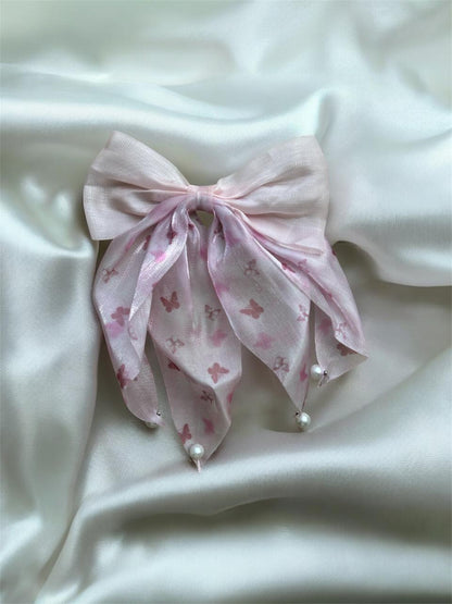 Bowknot Butterfly Printed  Hairpin