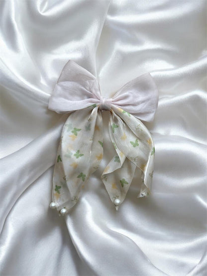 Bowknot Butterfly Printed  Hairpin