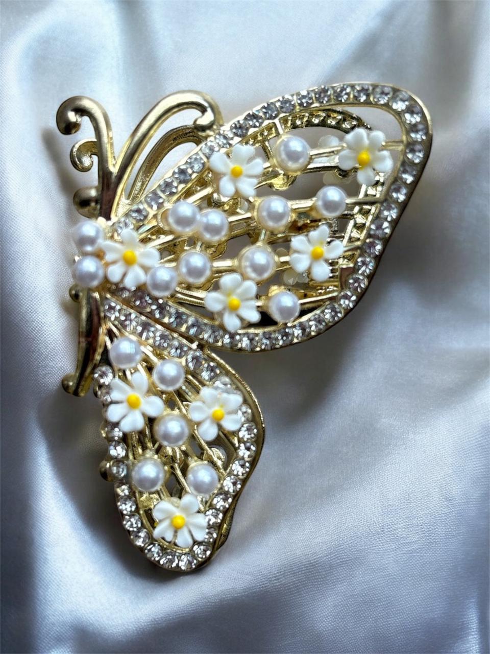Floral Butterfly Hair Clip