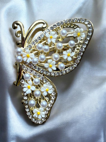Floral Butterfly Hair Clip