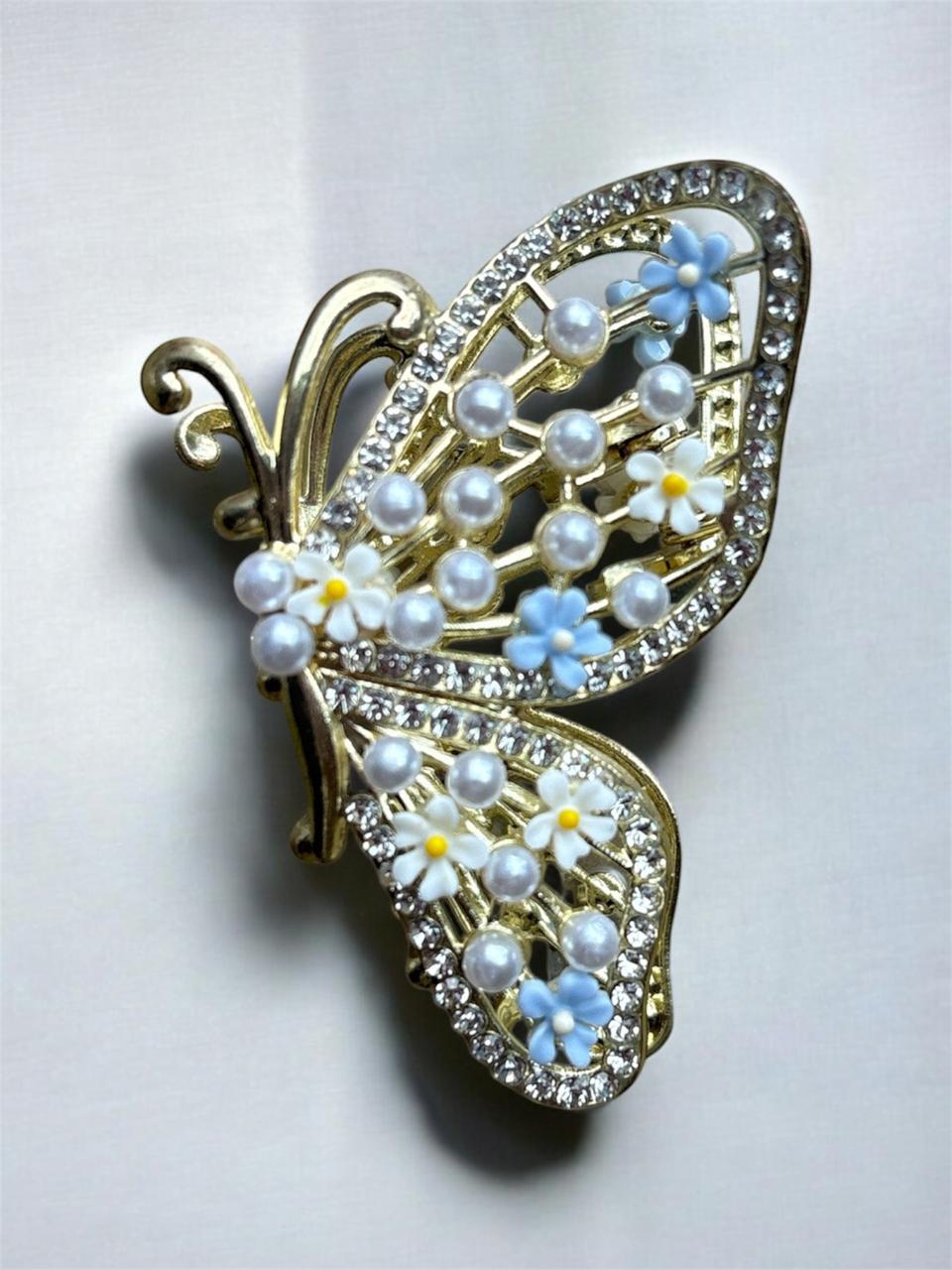Floral Butterfly Hair Clip