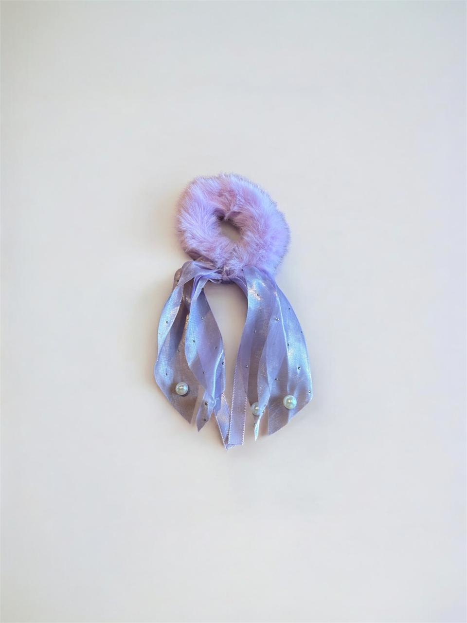 Fuzzy Bow Scrunchies Hair Band
