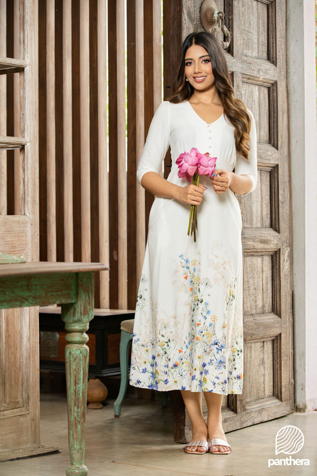 Boarder Printed Casual Dress