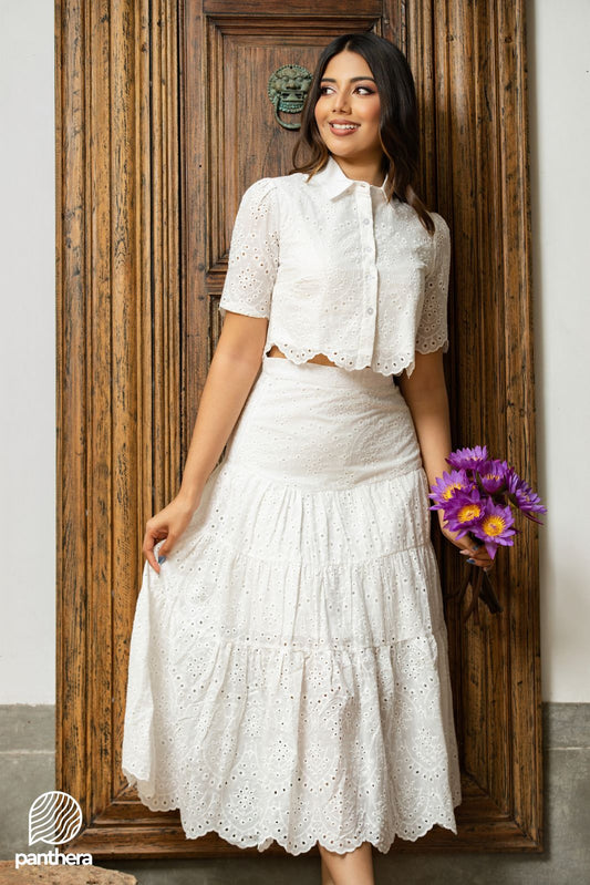 Cutloan Casual Skirt , Blouse