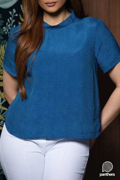The Azure Dotted Siren Top