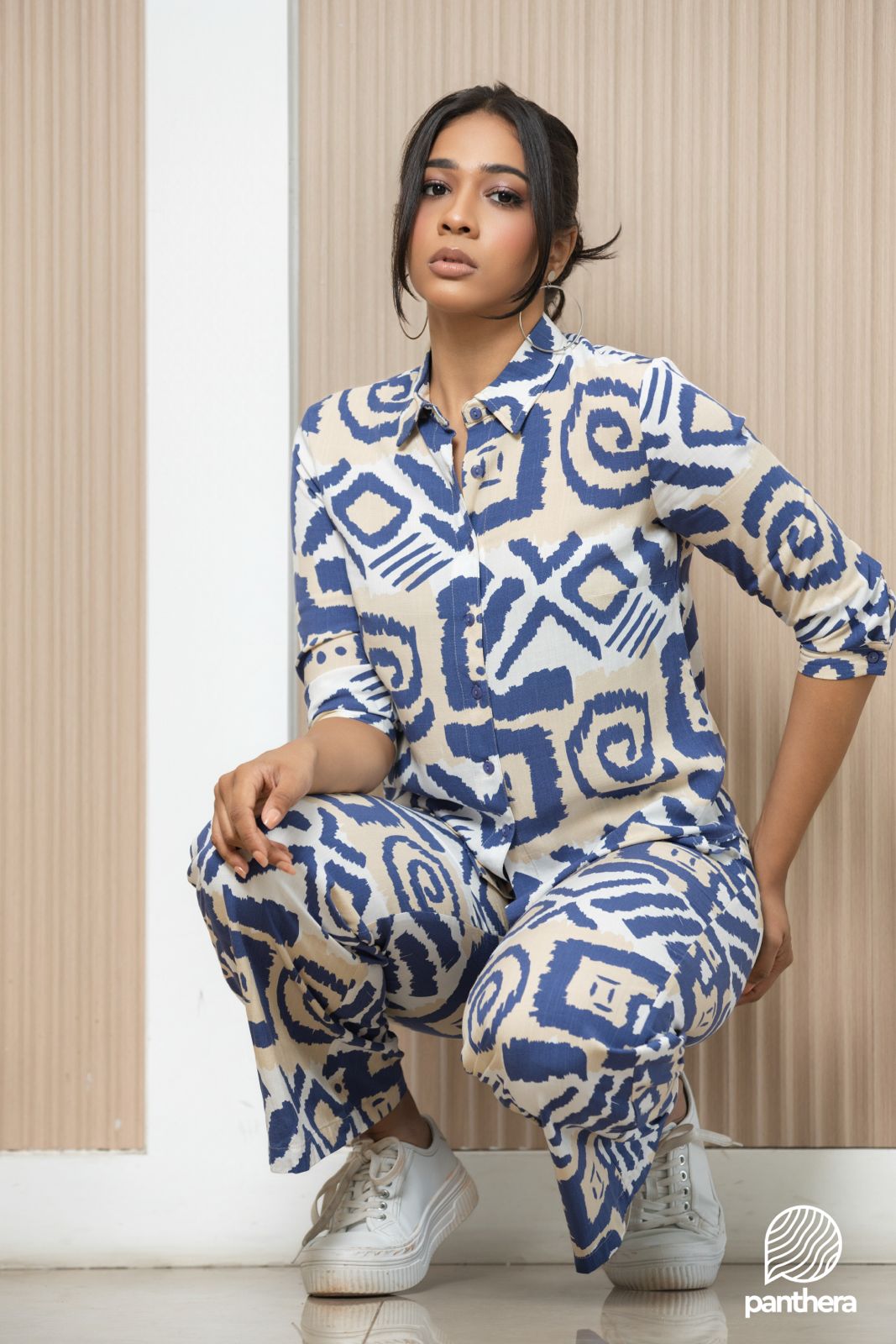 Abstract Printed 2 Pcs Set