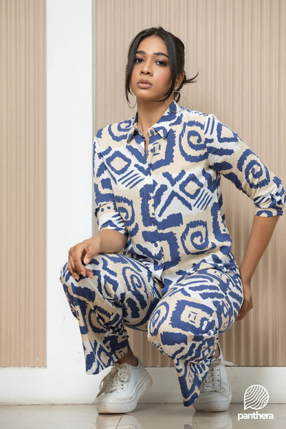 Abstract Printed 2 Pcs Set
