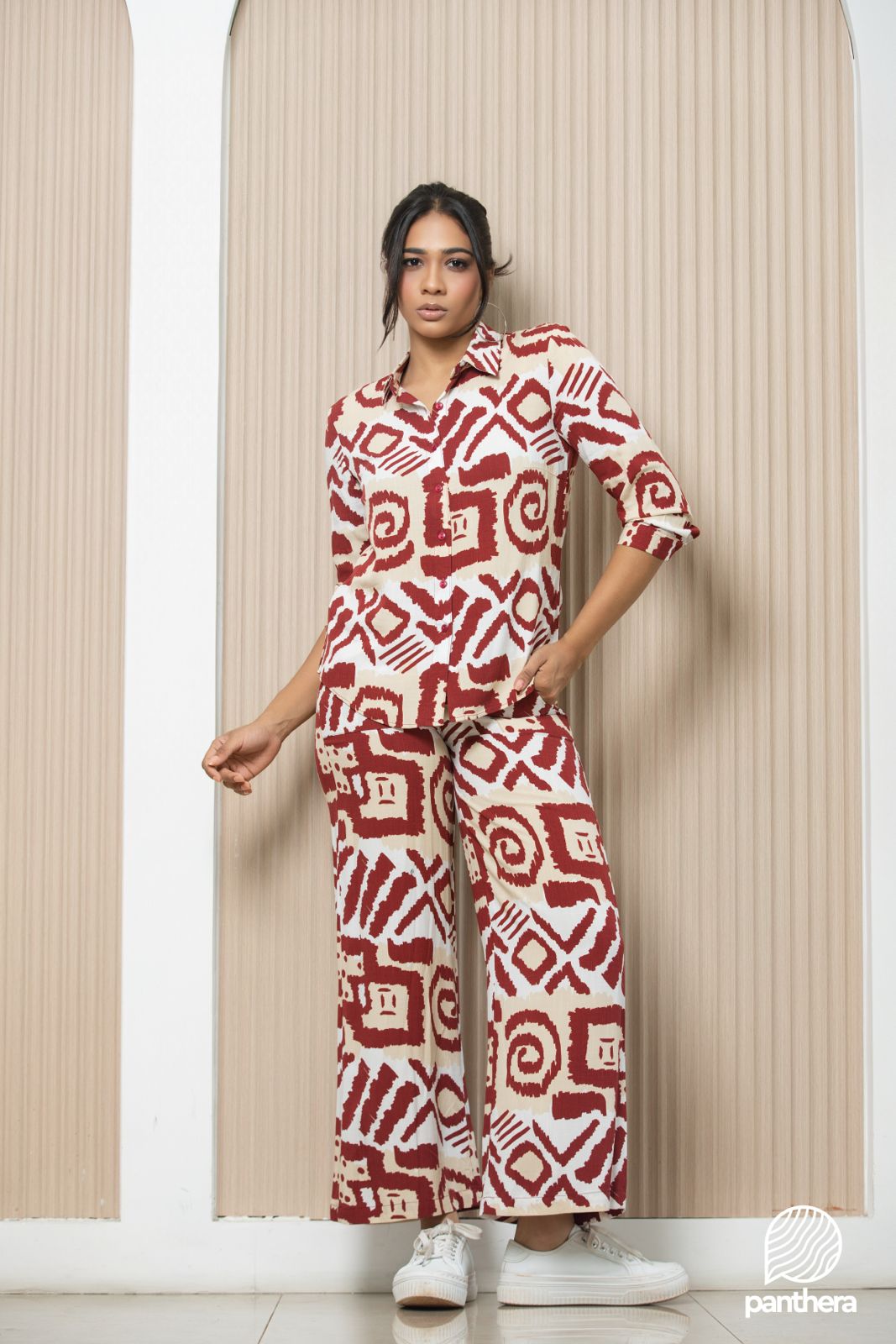 Abstract Printed 2 Pcs Set