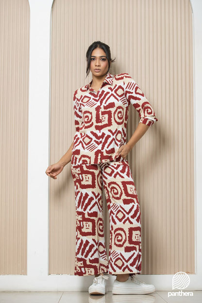 Abstract Printed 2 Pcs Set
