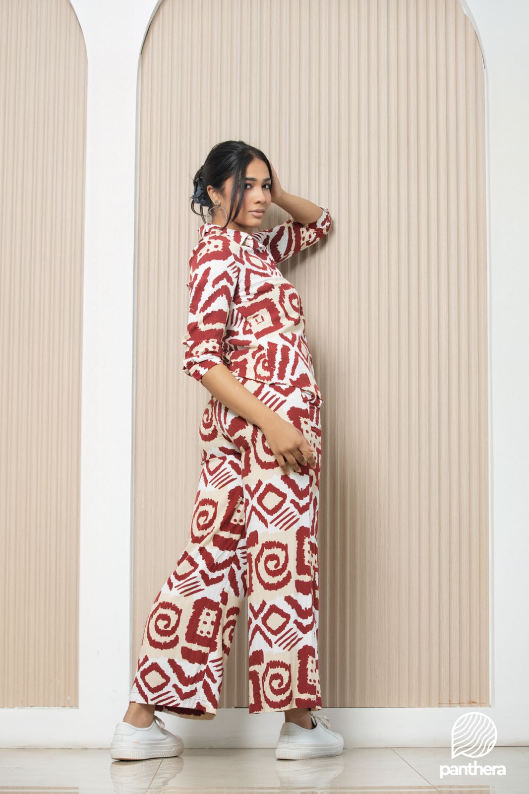 Abstract Printed 2 Pcs Set