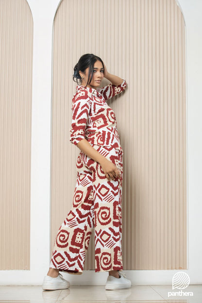 Abstract Printed 2 Pcs Set