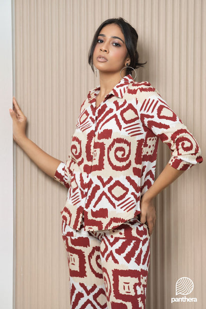 Abstract Printed 2 Pcs Set