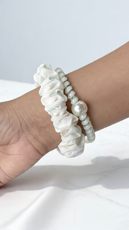 Pastel Pearl Scrunchie
