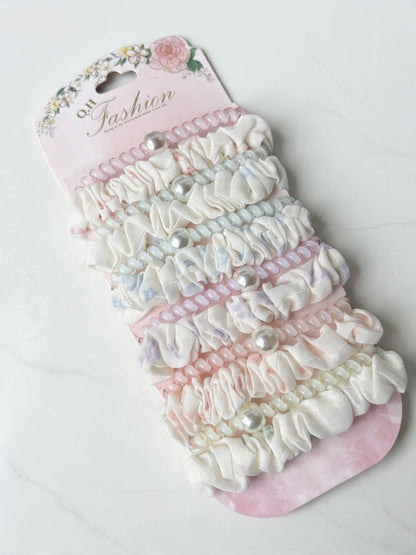 Pastel Pearl Scrunchie